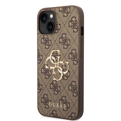 Guess GUHCP15S4GMGBR iPhone 15 6,1&quot; braun/braunes Hardcase 4G Big Metal Logo