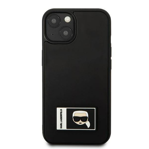 Karl Lagerfeld KLHCP13S3DKPK iPhone 13 mini 5,4&quot; schwarz / schwarzes Hardcase Ikonik Patch