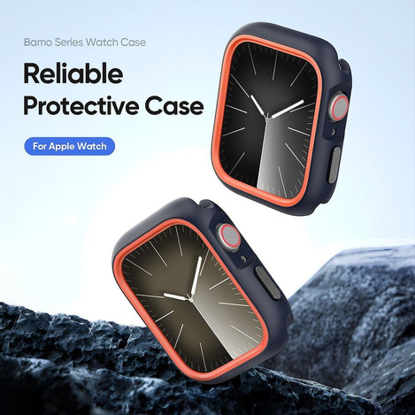 DUX DUCIS futerał BAMO do Apple Watch 7 / 8 / 9 45 mm czarno pomarańczowy