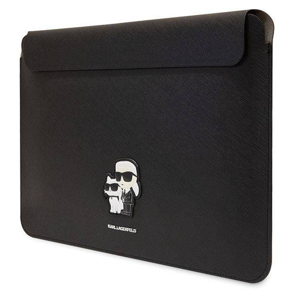 Karl Lagerfeld Hülle KLCS14SAKCPMK 14&quot; schwarz/schwarz Saffiano Karl&amp;Choupette