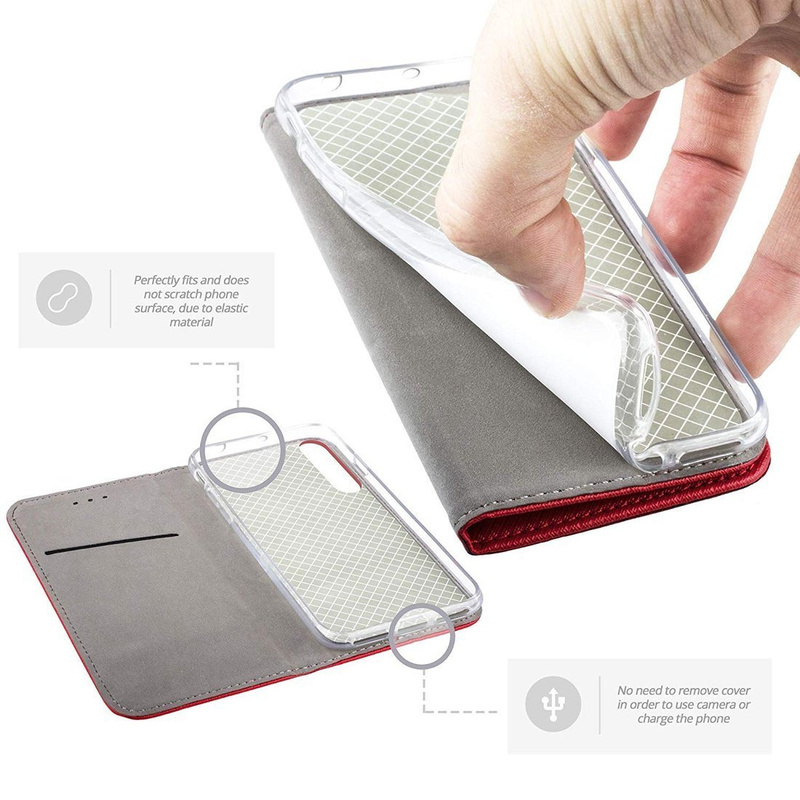 Etui XIAOMI REDMI NOTE 8T portfel z klapką Flip Magnet czerwone