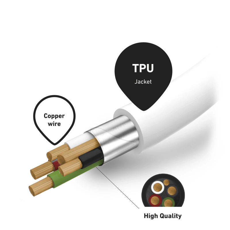 SBS TECABLELIGTC1W USB-C – Lightning Kabel mit MFi-Zertifizierung, 1 m – Weiß