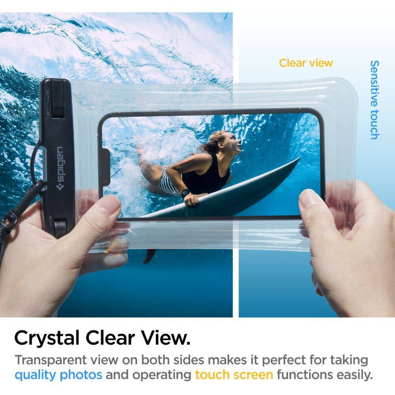 Spigen A610 UNIVERSELLES WASSERDICHTES SCHWIMMERGEHÄUSE KRISTALLKLAR