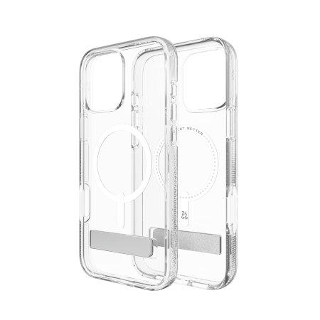 Etui ZAGG Crystal Palace Snap Kickstand MagSafe z podstawką na iPhone 16 Pro Max - przezroczyste