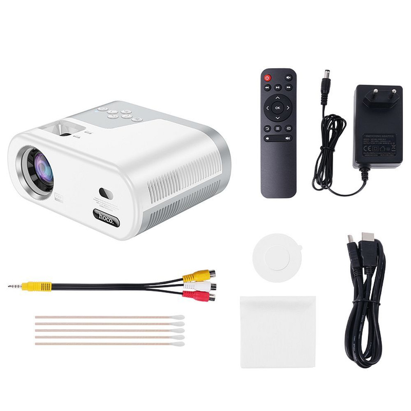 HOCO projektor z systemem Android Wi-Fi Bluetooth 720P DT2 biały