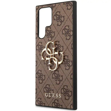 Guess 4G Big Metal Logo - Etui Samsung Galaxy S23 Ultra (brązowy)