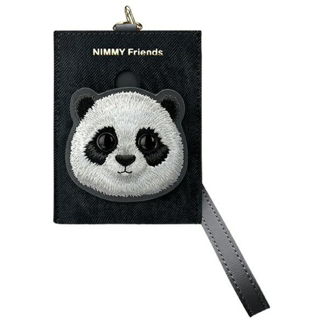 Nimmy Zestaw 3w1 torebka na telefon + portfel + etui na lokalizator czarny/black Big Eyed Pet 2.0 Panda