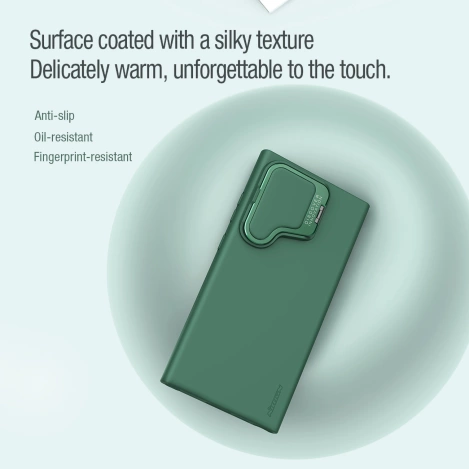 Nillkin CamShield Silky Prop Silicone Case for Samsung Galaxy S24 Ultra - black