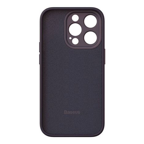 Baseus Liquid Silica Gel Case for iPhone 14 Pro (Elderberry)+ tempered glass + cleaning kit