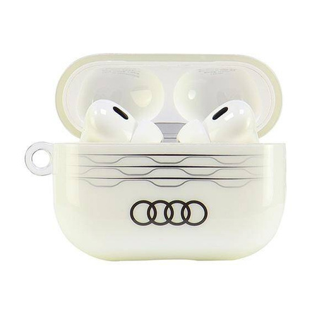Original Case APPLE AIRPODS PRO 2 Audi IML Geometric Pattern Cover (AU-IMLAPP2-A6/D3-WE) white