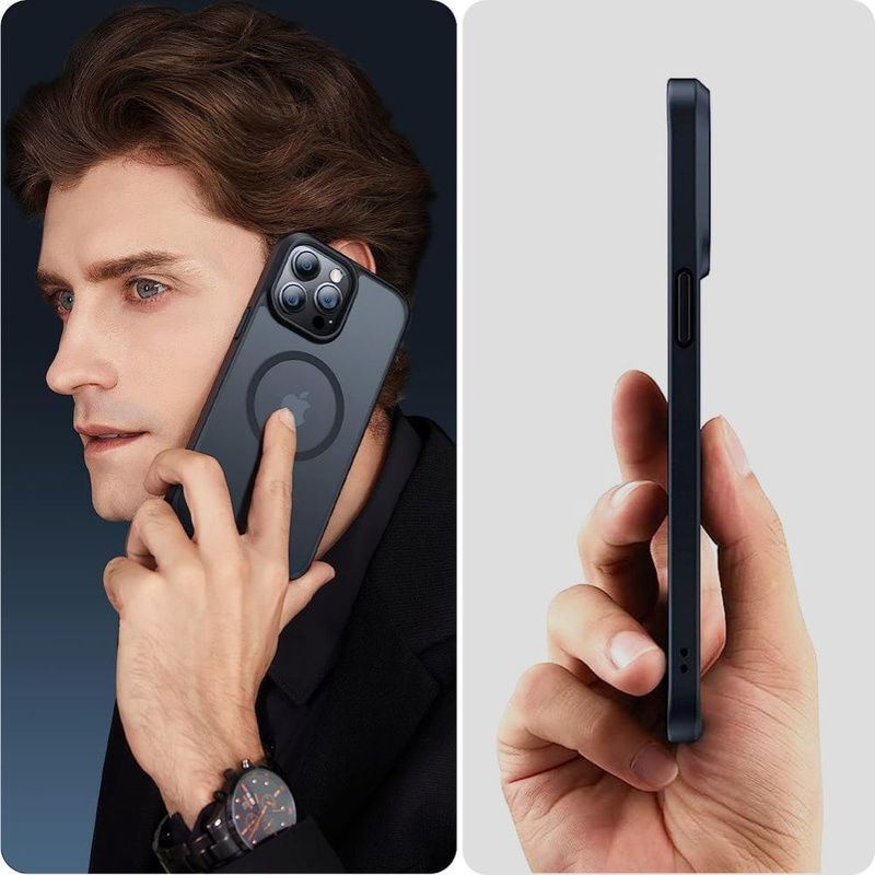 Schutzhülle IPHONE 11 Tech-Protect Magmat MagSafe transparentne schwarz