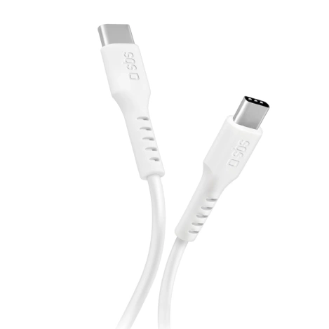 Kabel SBS TECABLETCC10W USB-C - USB-C Power Delivery 25W 1 m - biały