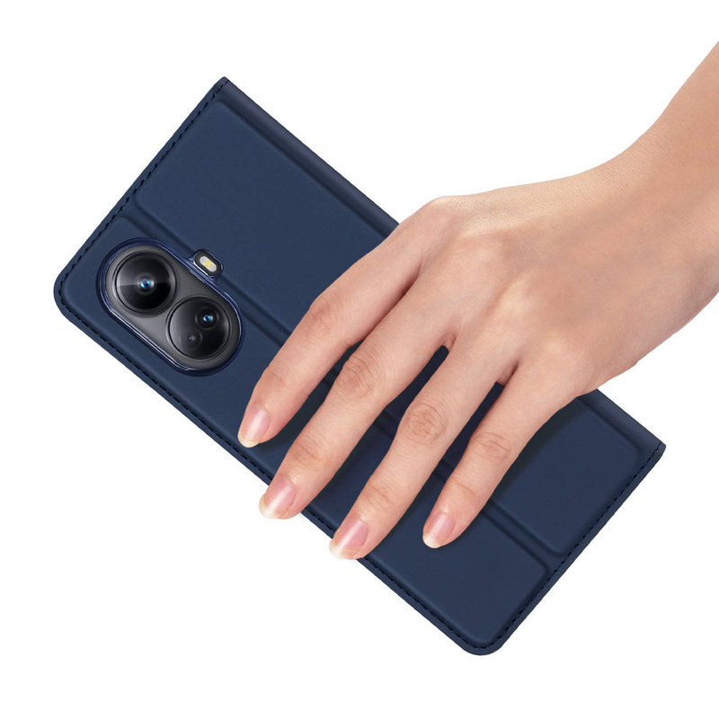 Dux Ducis Skin Pro Hülle für Realme 10 Pro+ Flip Cover Card Wallet Stand blau