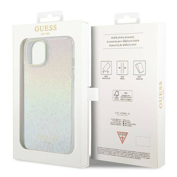 Guess IML Faceted Mirror Disco Iridescent Hülle für iPhone 15 – mehrfarbig