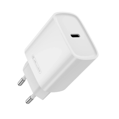 JELLICO ładowarka sieciowa EU53 PD 30W 1xUSB-C + kabel USB-C - Lightning Biały
