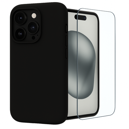 Etui do iPhone 15 Pro czarne + Szkło