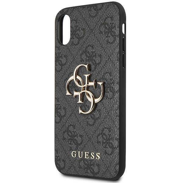 Oryginalne Etui IPHONE X / XS Guess Hardcase 4G Big Metal Logo (GUHCPX4GMGGR) szare