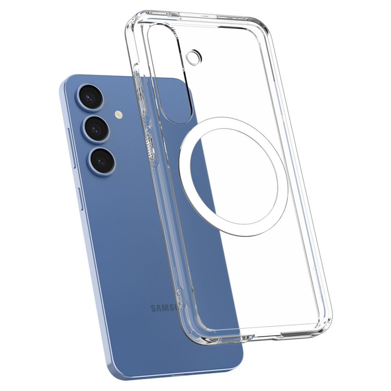 Spigen nakładka Ultra Hybrid Mag MagSafe do Samsung Galaxy S25+ Przezroczysta Biała
