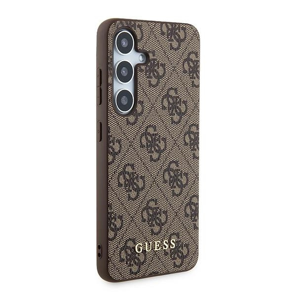 Oryginalne Etui GUESS hardcase 4G Metal Gold Logo GUOHCSA55G4GFBR do Samsung Galaxy A55 brązowy
