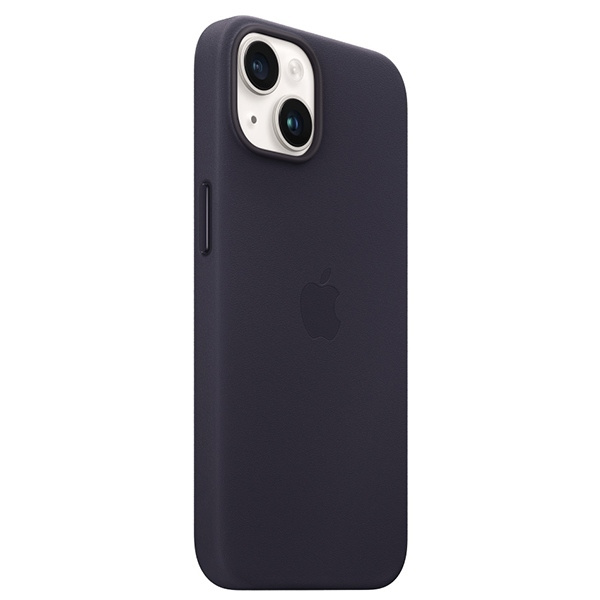 Apple Leather Case - Skórzane etui z MagSafe do iPhone 14 Plus (atramentowy)