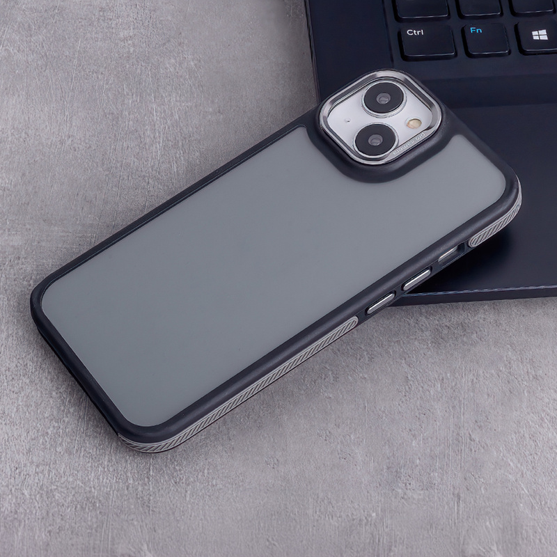 Nakładka Crystal Black do iPhone 16 Plus 6,7" szara