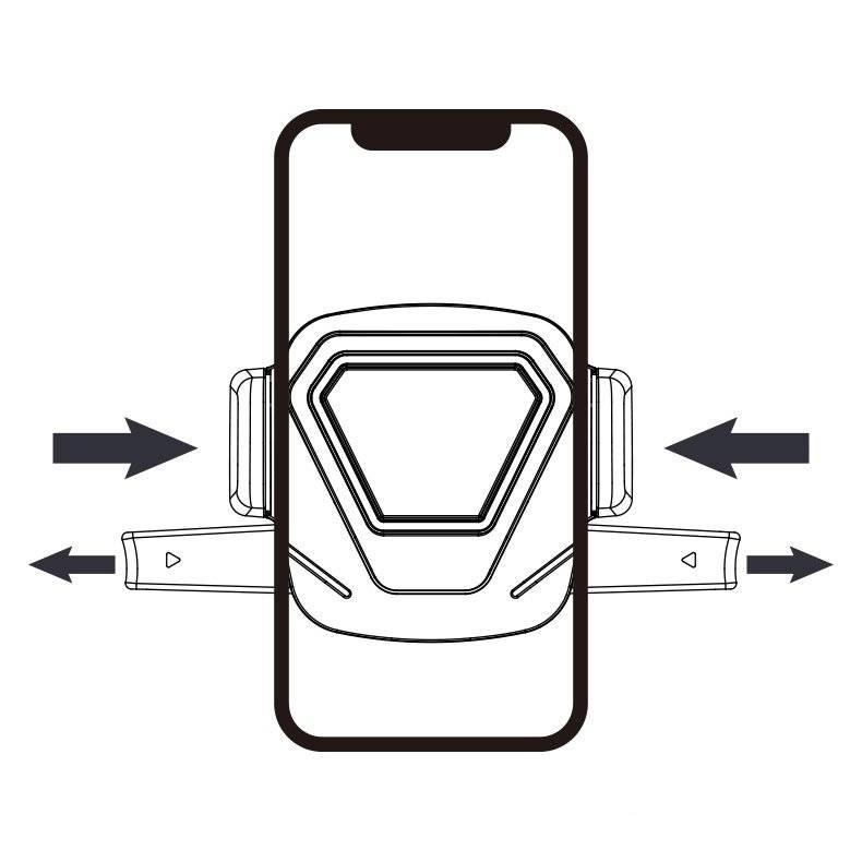 WK Design uchwyt samochodowy na kratkę wentylacyjną czarny (WP-U82 black)