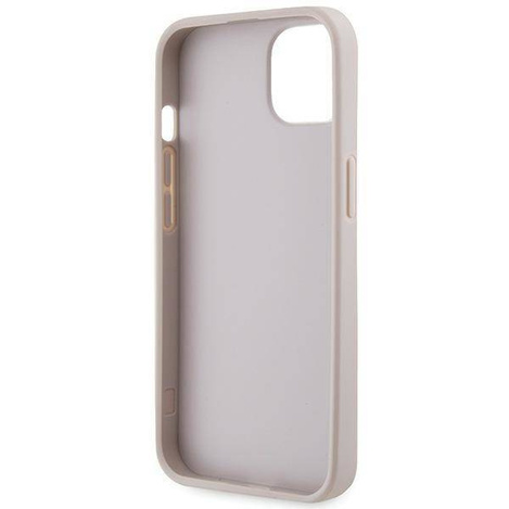 Original Handyhülle IPHONE 14 PRO MAX Guess Hardcase Crossbody 4G Metal Logo (GUHCP14XP4TDSCPP) rosa