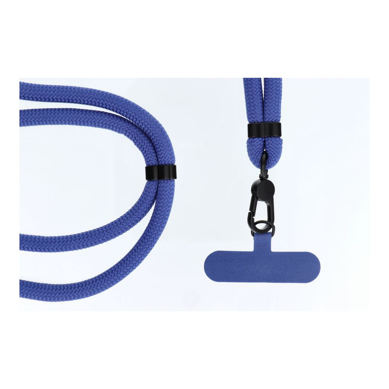 Zawieszka SWING (8mm) do telefonu z regulacją długości / długość sznura 165cm (max 82,5cm w pętli) / na ramię lub szyję - granatowy