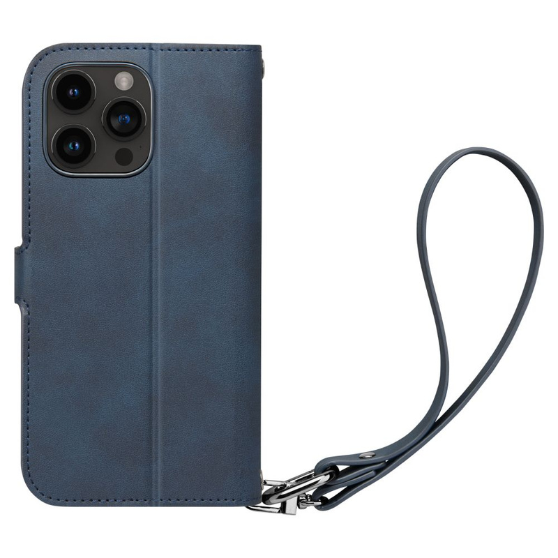 Spigen Wallet S Pro case for iPhone 15 Pro - navy blue