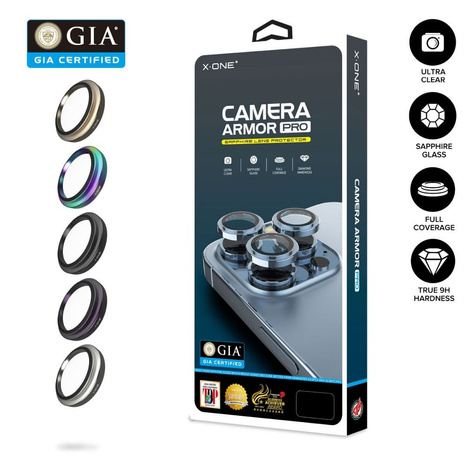 Szkło szafirowe X-ONE na obiektyw aparatu Camera Armor Pro - do iPhone 16 Pro/16 Pro Max