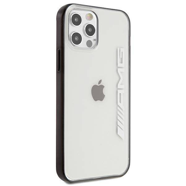 Etui IPHONE 12 PRO MAX Mercedes AMG Hardcase Metallic Painted (AMHCP12LAESLBK) transparentne