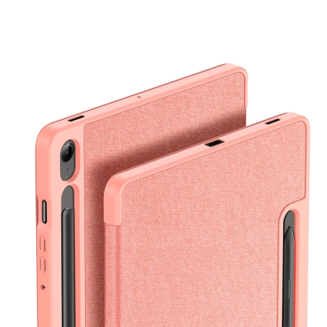 Dux Ducis Domo Öko-Lederhülle mit Ständer für Samsung Tab S9 FE+ – Rosa