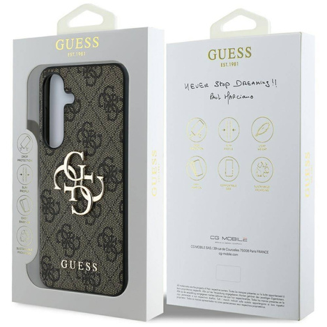 Etui Guess Big 4G Logo Classic Logo do Samsung Galaxy S25 brązowy
