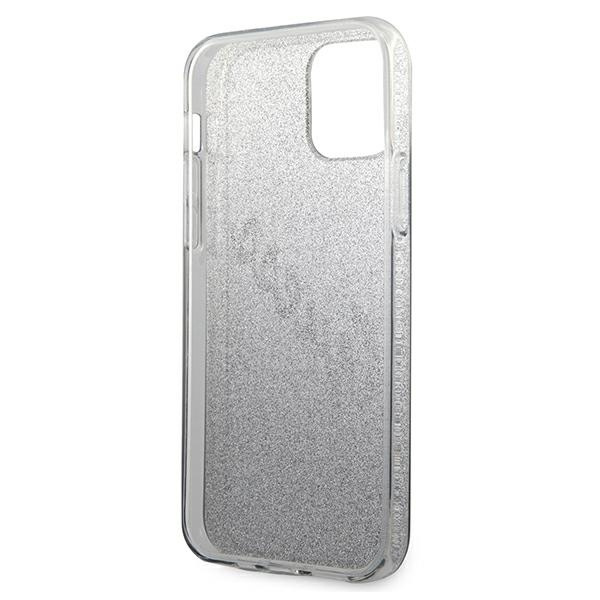 Oryginalne Etui IPHONE 12 PRO MAX 6,7" Guess Hardcase Glitter Gradient Script GUHCP12LPCUGLSBK czarne