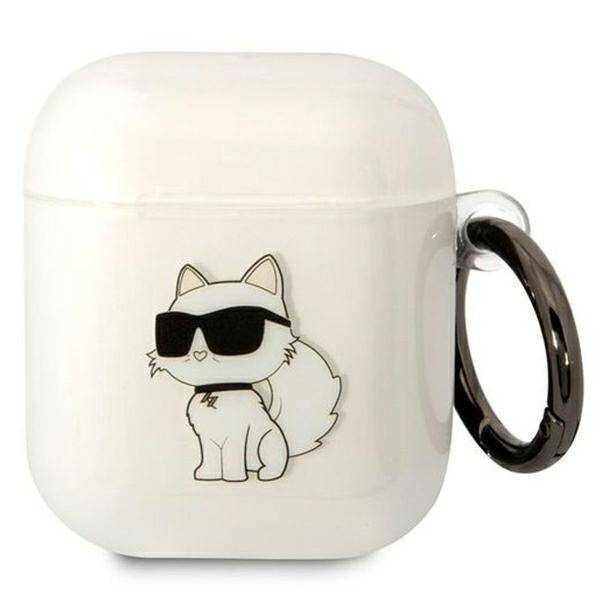 Original Handyhülle APPLE AIRPODS Karl Lagerfeld Ikonik Choupette (KLA2HNCHTCT) transparent