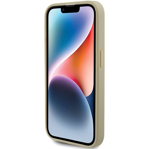 Guess Glitter Script Big 4G Hülle für iPhone 15 Pro Max – Gold