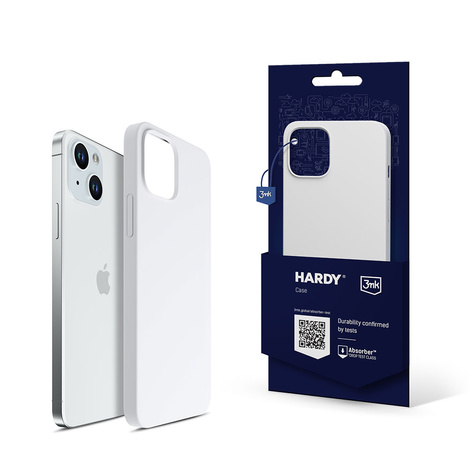Apple iPhone 15 Plus - 3mk Hardy Silikon MagCase Silber-Weiß