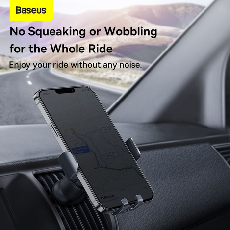 Baseus Metal Age II Gravitational Car Holder on ventilation grid (gray)