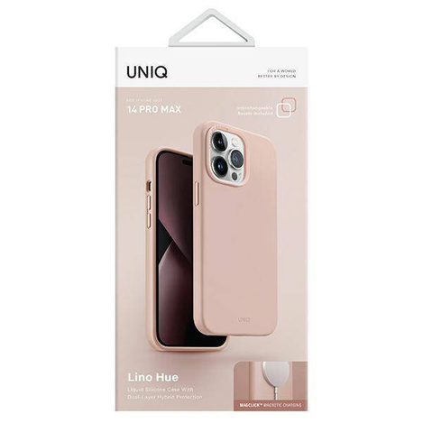 Uniq case Lino Hue iPhone 14 Pro Max 6.7" Magclick Charging pink/blush pink