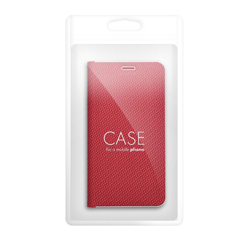 Kabura LUNA Book Carbon do SAMSUNG A56 5G czerwony