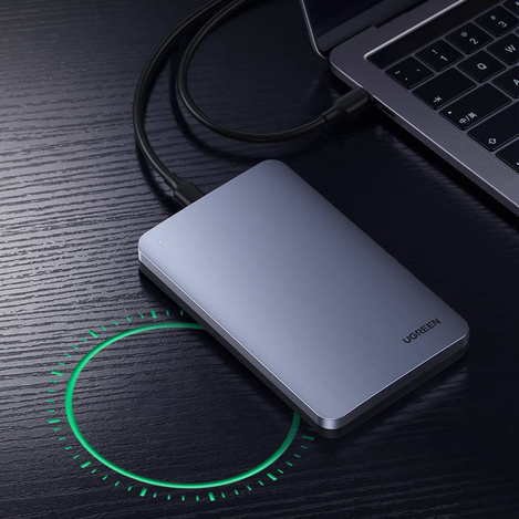 Ugreen pocket hard disk case 2.5 &#39;&#39; SATA 3.0 6Gbps gray + cable USB - USB Type C 0.5m (CM300)