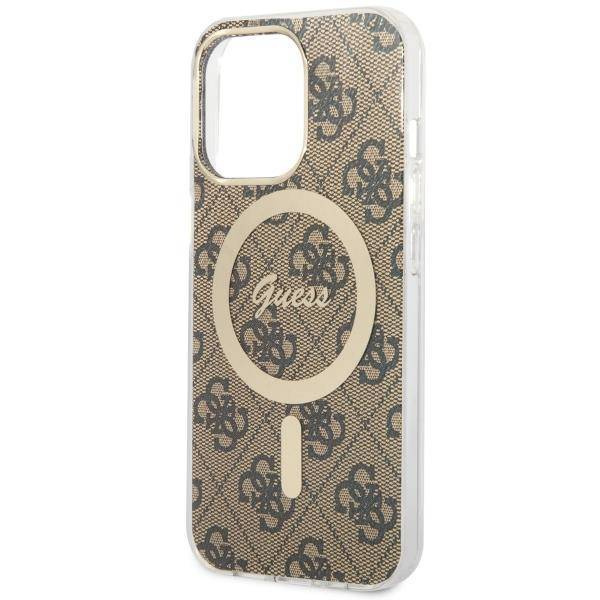 Guess GUHMP13LH4STW iPhone 13 Pro / 13 6.1" Braun/Braun Hardcase 4G MagSafe