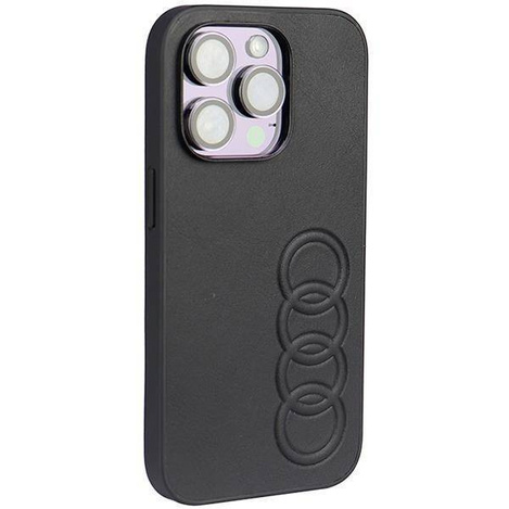 Audi Synthetic Leather iPhone 14 Pro 6.1&quot; black/black hardcase AU-TPUPPCIP14P-TT/D1-BK