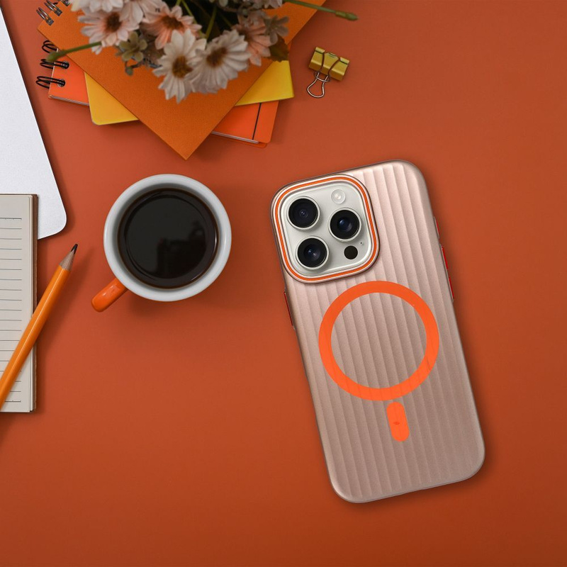 Futerał SIMPLY kompatybilny z MagSafe do IPHONE 13 Pro Max tytan pustynny