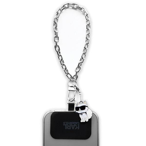 Karl Lagerfeld pasek KLUCHCSKPK srebrny Universal Crossbody Cord Ikonik