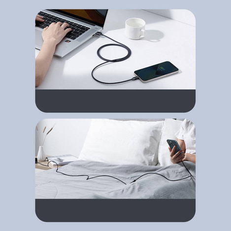 Baseus Crystal Shine Series Fast Charging Data Cable USB to iP 2.4A 2m Blue