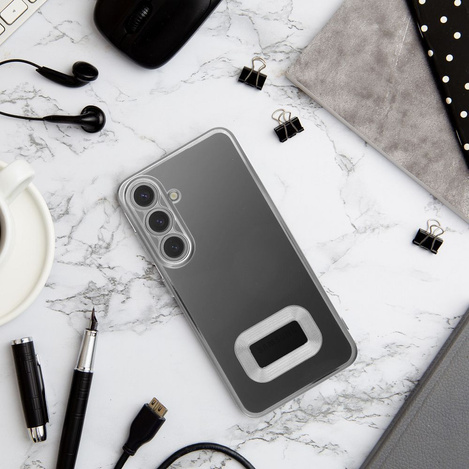 Futerał GLAM do SAMSUNG A34 5G srebrny