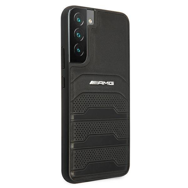 AMG AMHCS22MGSEBK S22 + S906 black / black hardcase Leather Debossed Lines