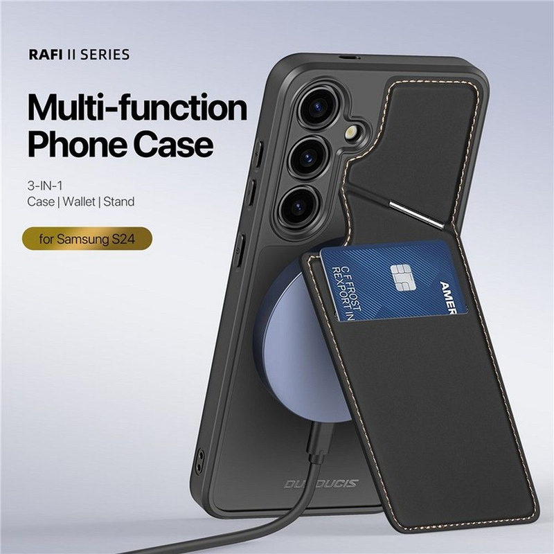 DUX DUCIS Rafi II Mag - etui back cover z podstawką kompatybilne z MagSafe do Samsung S24 Plus