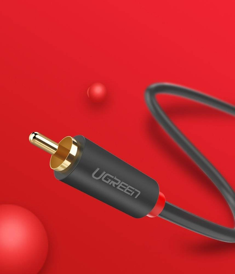 Ugreen kabel przewód stereo audio wideo 2 RCA 2x Cinch 5m szary (10520)